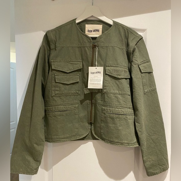 Djerf Avenue Utility Jacket Green XXS - Picture 4 of 6
